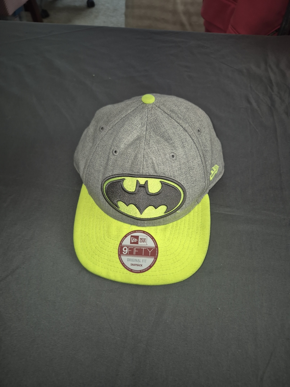 New Era Kids Batman Gray and Neon Yellow Snapback